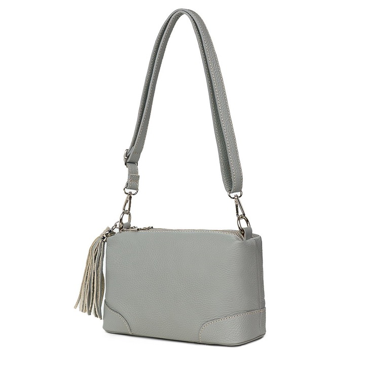 Bőr táska három rekesszel, Irene grey