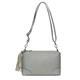 Кожена чанта с три отделения Irene сива