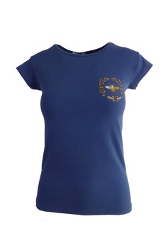 Tricou - UNIVERS FASHION - albastru cu logo  Tricou - UNIVERS FASHION - albastru cu logo