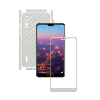 Folie de protectie Carbon Skinz, Husa de tip Skin Adeziv pentru Carcasa, Carbon Alb dedicata Huawei P20 Pro Folie de protectie Carbon Skinz, Husa de tip Skin Adeziv pentru Carcasa, Carbon Alb dedicata Huawei P20 Pro