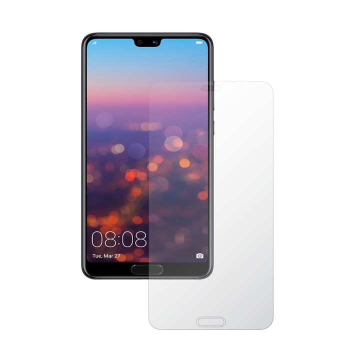 Set 2 Folii Protectie Ecran, Acoperire Totala, Adezive si Foarte Flexibile, Invisible Skinz Ultra-Clear HD pentru Huawei P20 Pro