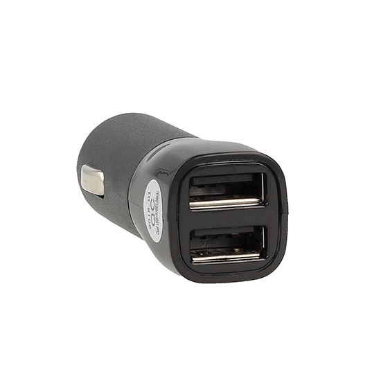 Incarcator Auto Tel1 2,4A 2XUSB cu cablu date MicroUSB Negru