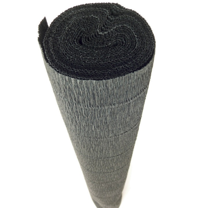 Hartie creponata elastica floristica 180gr - Black