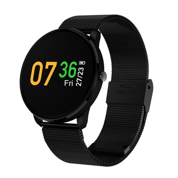 Ceas Smartwach ChromeFit, Design Elegant , G-Senzor , Monitorizare Batai Inima , Pedometru , Compatitbil Android & iOS , Curea Metalica Neagra , Display Color , Negru Ceas Smartwach ChromeFit, Design Elegant , G-Senzor , Monitorizare Batai Inima , Pedometru , Compatitbil Android & iOS , Curea Metalica Neagra , Display Color , Negru