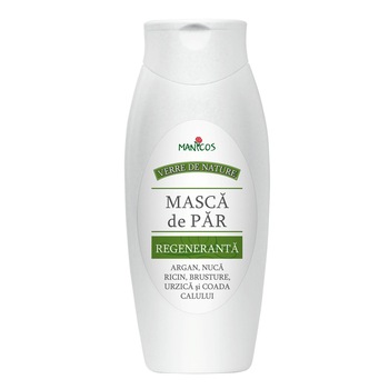 Masca de par regeneranta cu ulei de argan, nuca, ricin si complex vegetal 250 ml Masca de par regeneranta cu ulei de argan, nuca, ricin si complex vegetal 250 ml