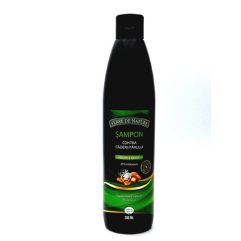 Sampon contra caderii parului cu argan, nuca si complex vegetal 300 ml Sampon contra caderii parului cu argan, nuca si complex vegetal 300 ml