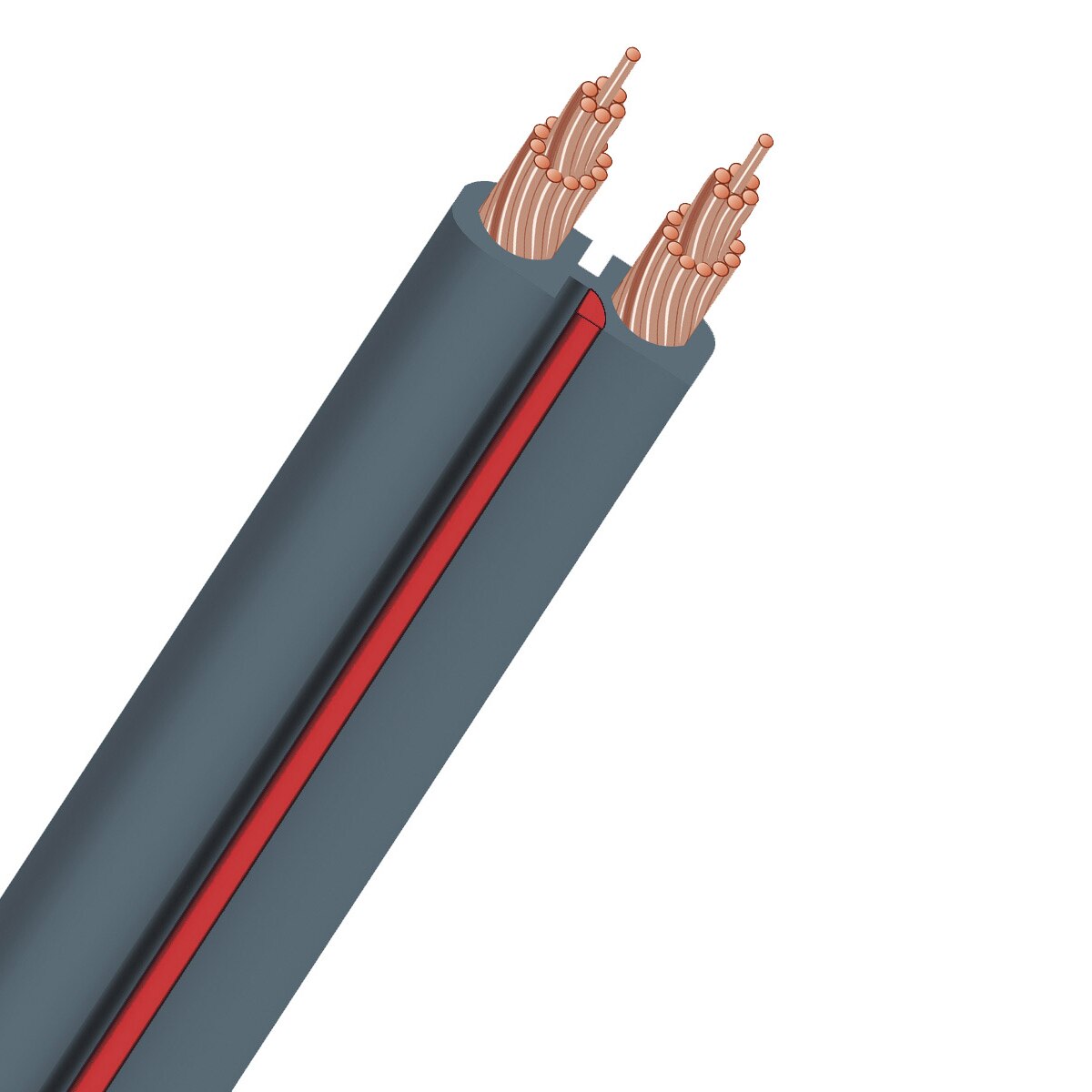 Cablu de boxe AudioQuest X2 (2 x 2.08mm), gri, bulk, la metru