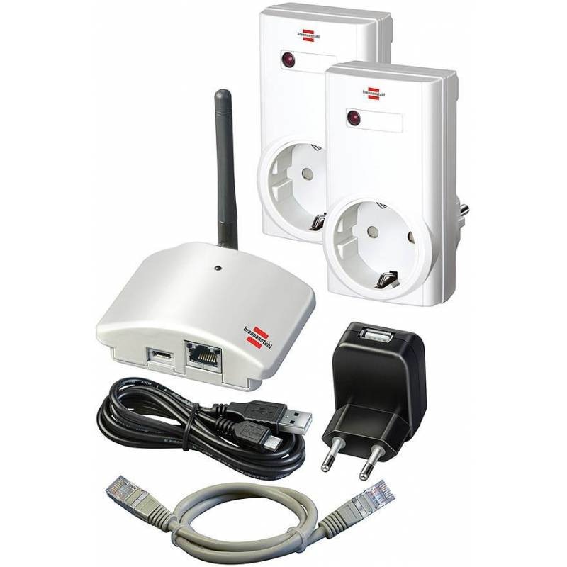Starter Kit Gateway automatizare prize LAN 433 MHz, Brennenstuhl, Brematic
