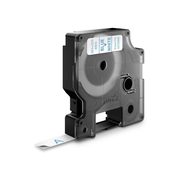 Banda etichete DYMO LabelManager D1 9mm x 7m albastru/alb S0720690 40914