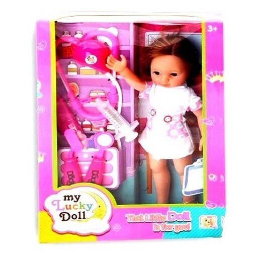 Papusa My lucky doll 35 cm cu accesorii doctor