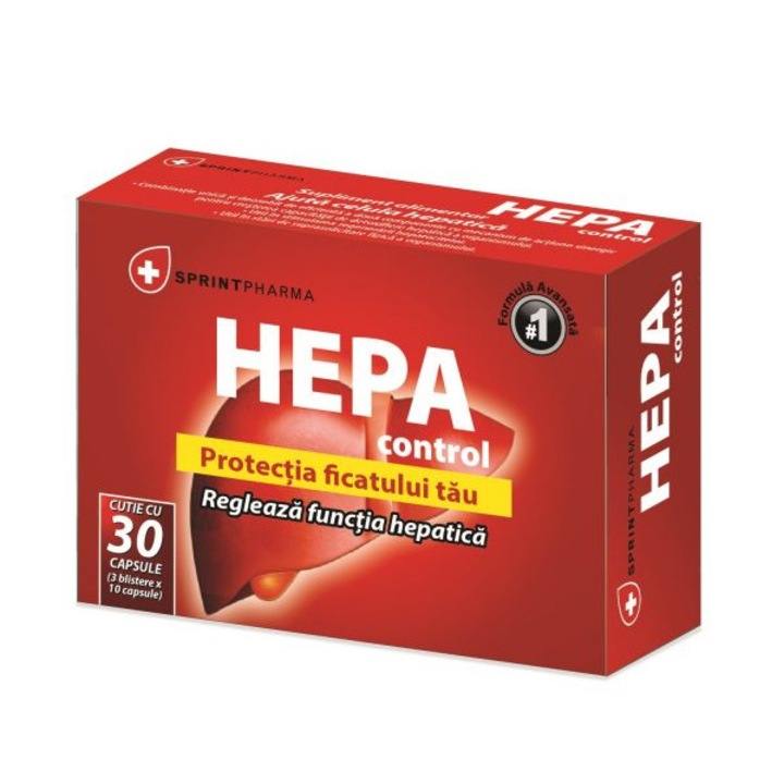 Хранителна добавка Hepa Control, Sprint Pharma, Liver protection, капсули, 30 бр.
