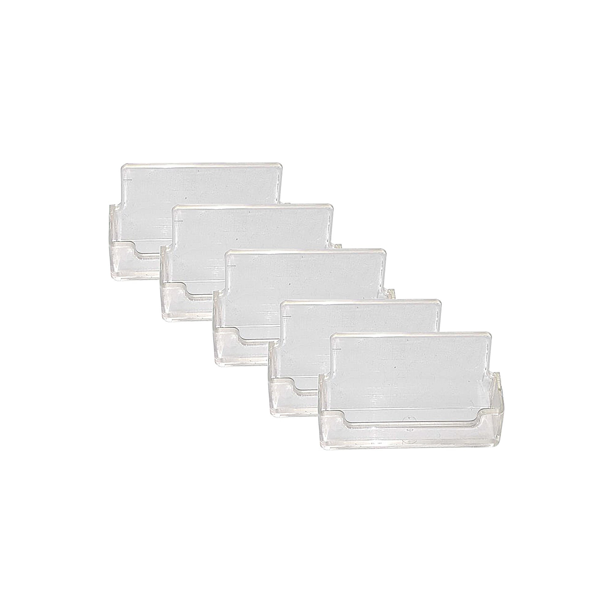 Suport carti de vizita, transparent, 5 buc/SET