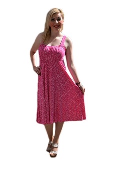 Rochie de plaja cu bretele fixe, D&J Exclusive, Roz Rochie de plaja cu bretele fixe, D&J Exclusive, Roz