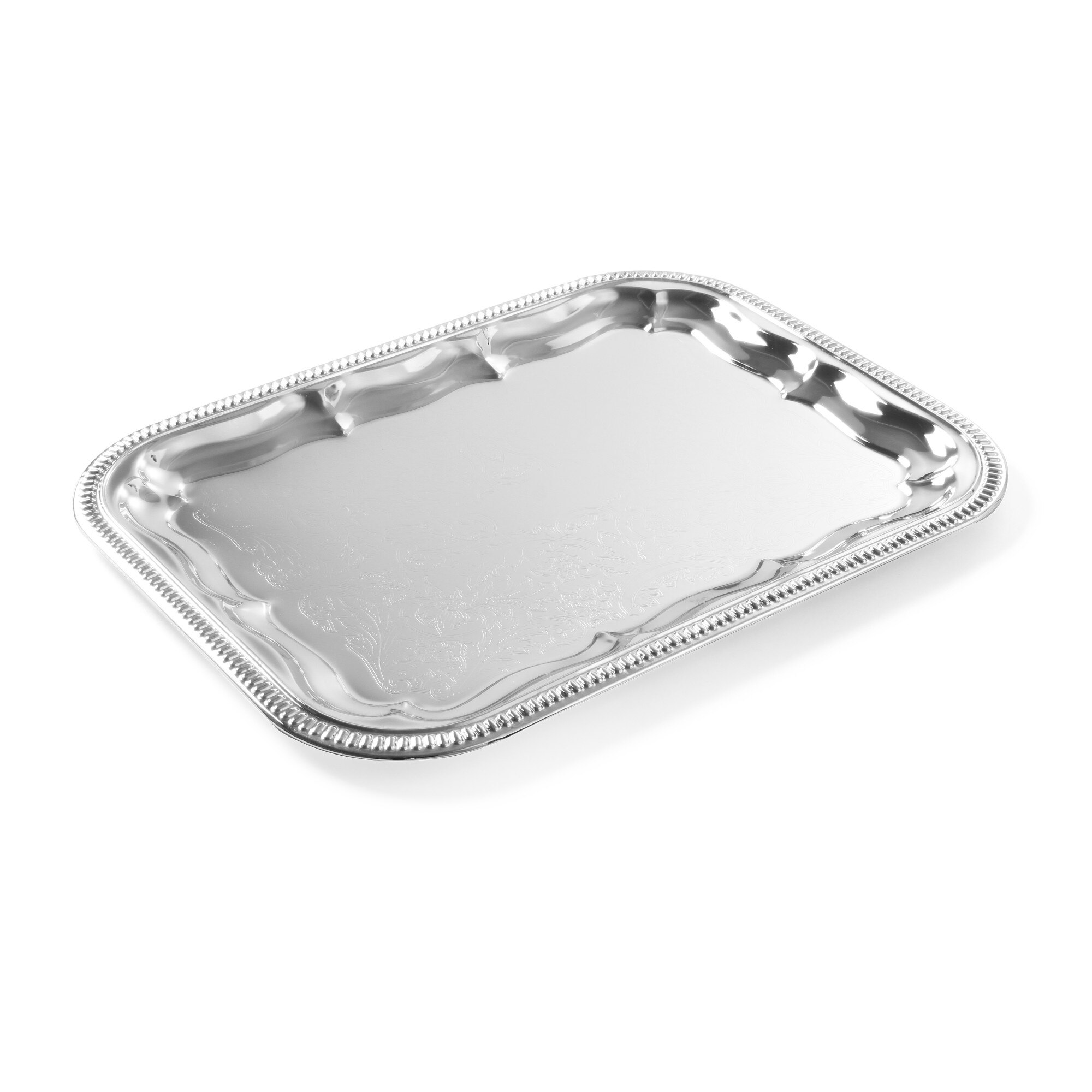 Tava servire 410 x 310 mm, inox cu margini decorate, Hendi