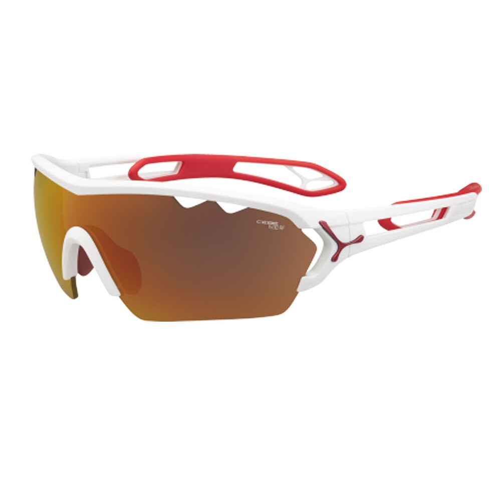 Ochelari Sport Cebe S'Track Mono Large, Alb Mat/ 1500 Portocaliu Oglinda