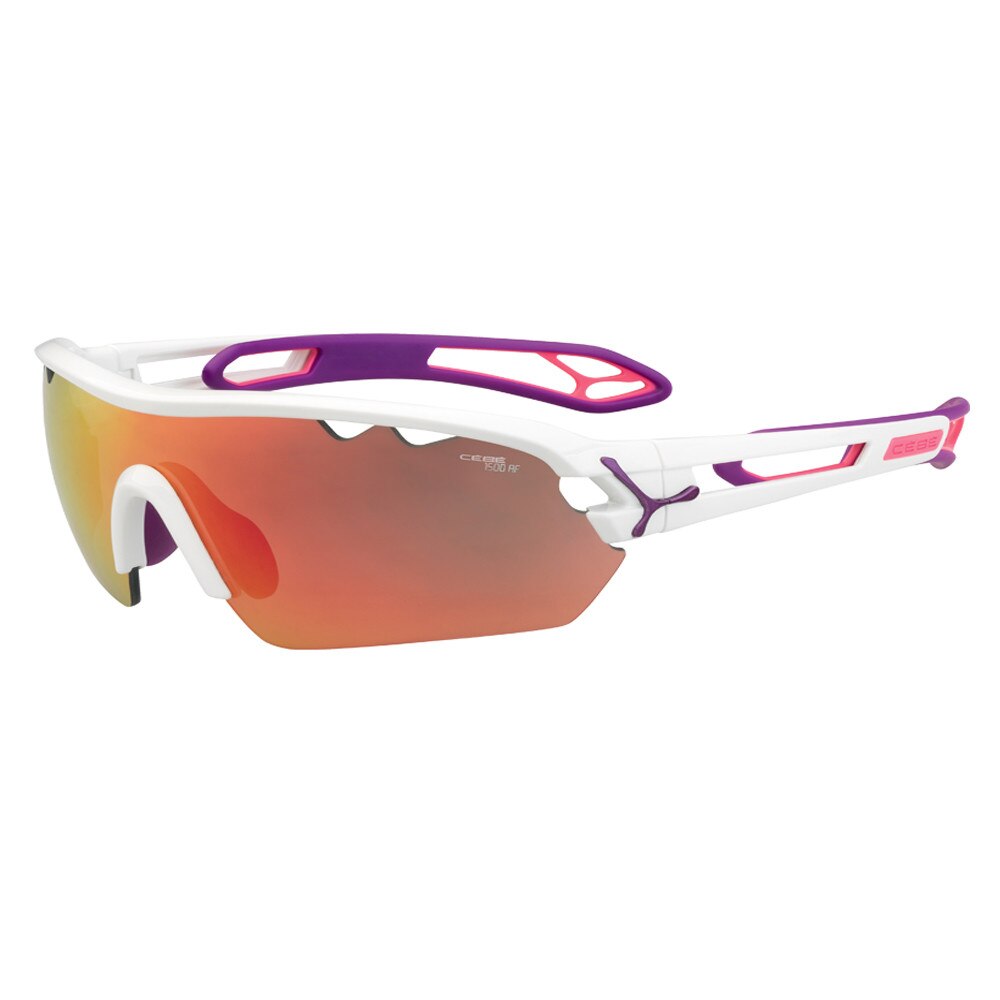 Ochelari Sport Cebe S'Track Mono Medium, Alb Mov Mat/ 1500 Gri AF Roz