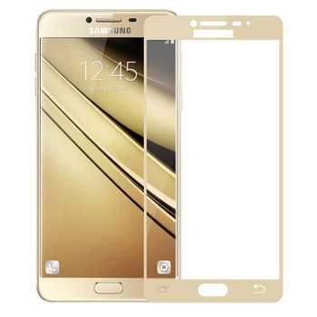 Folie protectie sticla securizata 4D ecran Samsung Galaxy A3 (2017) GOLD Folie protectie sticla securizata 4D ecran Samsung Galaxy A3 (2017) GOLD