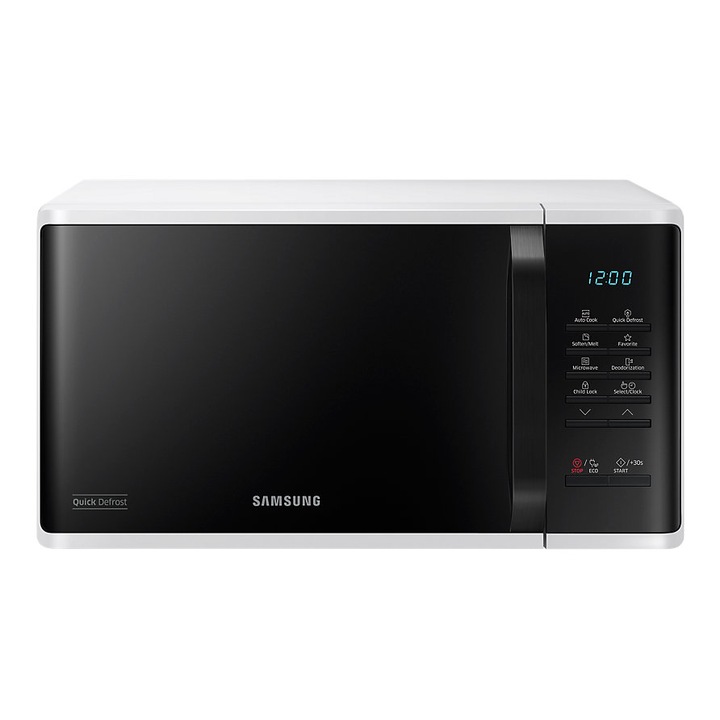 Samsung MS23K3513AW/EO Mikrohullámú sütő, 23L, 800W, Digitális, Fekete-Fehér