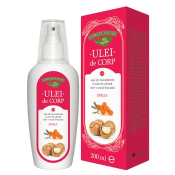 Ulei de corp cu macadamia, catina si note fructate 200 ml Ulei de corp cu macadamia, catina si note fructate 200 ml