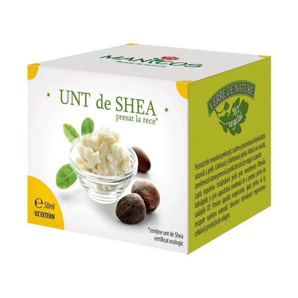Unt de Shea presat la rece certificat ecologic 50 ml