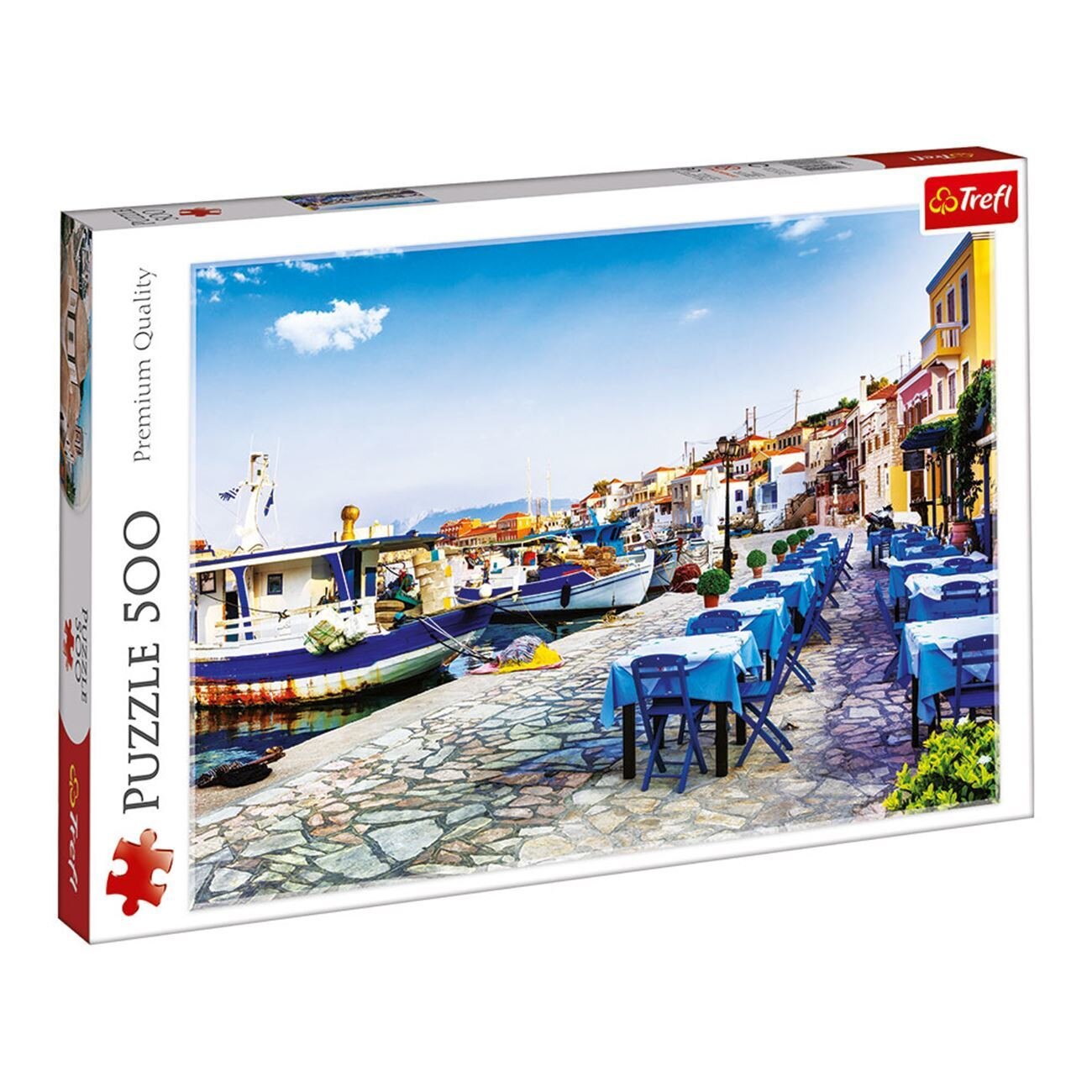 Puzzle iMK®, Port din grecia, pentru familie, copii