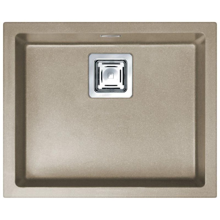 Мивка algranit Alveus Quadrix 50, 560x460 мм, Монтиране върху и под плота, Pebble