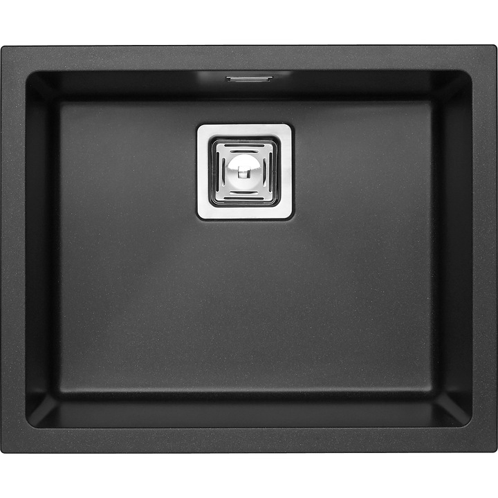 Мивка Algranit Alveus Quadrix 50, 560x460 мм, Монтиране върху и под плота, Twilight