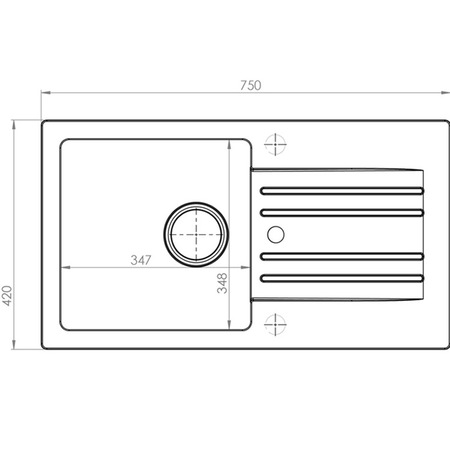Pachet chiuveta algranit Alveus Foxtrot 130, 750x420mm + Baterie Nela si Dispozitiv, Bej