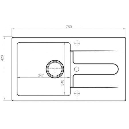 Pachet chiuveta algranit Alveus Cancan 130, 750x420mm + Baterie Diana, Bej