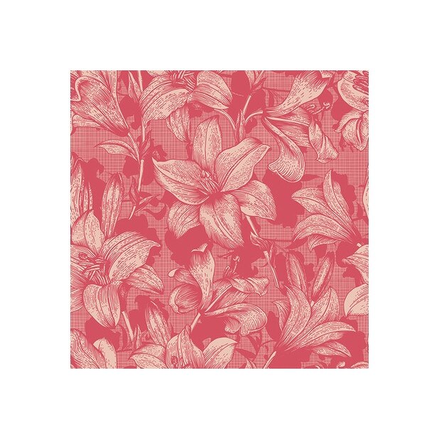 Servetel Dunisoft, Firenze Pink, impaturit in 4, 40x40 cm, 12 buc