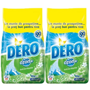Pachet 2 bucati - Detergent, Dero ozon, 2 x 6 kg Pachet 2 bucati - Detergent, Dero ozon, 2 x 6 kg