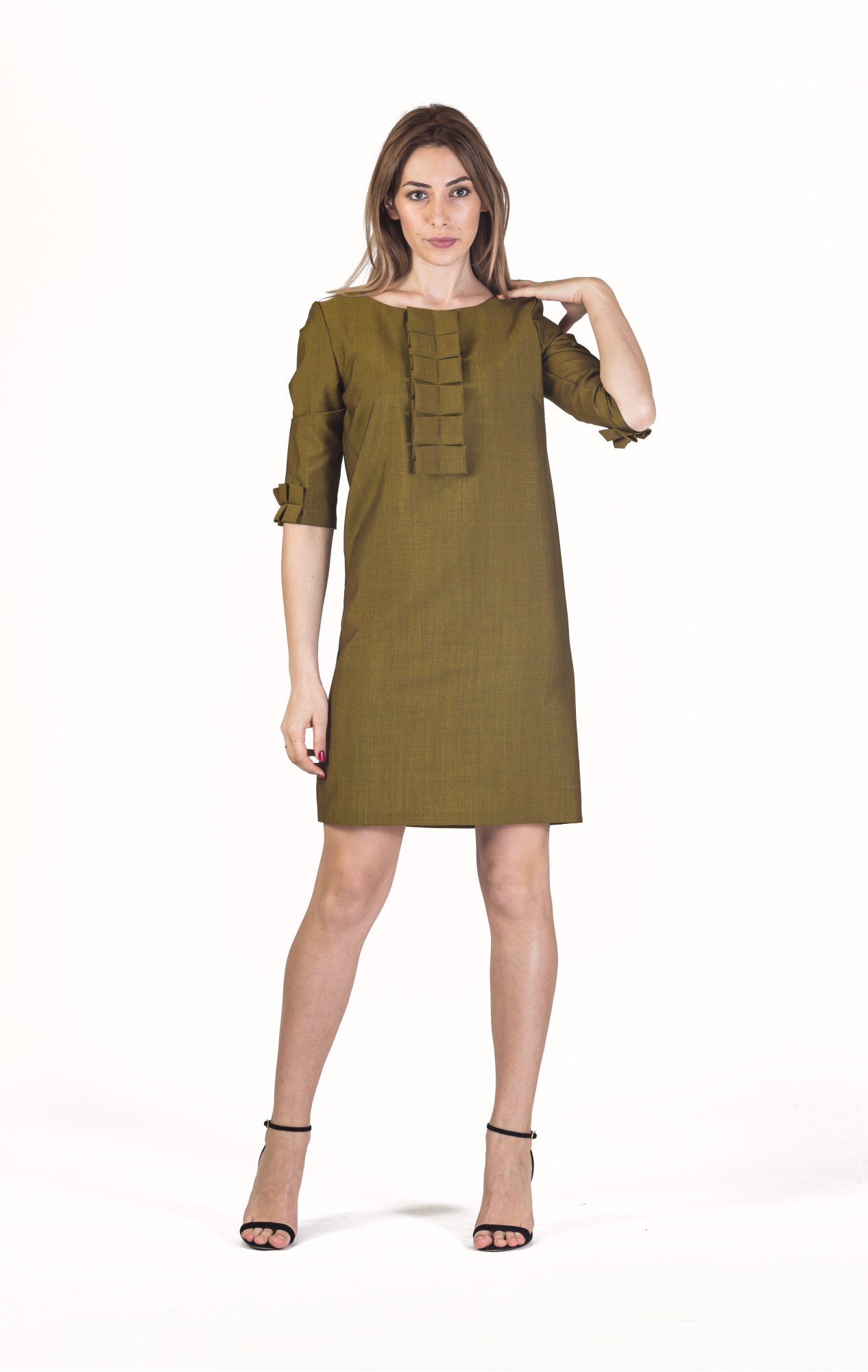 Rochie pentru birou, Maniere, galben mustar