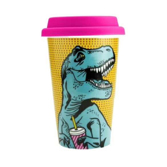 Cana ceramica T-Rex MUSTARD M12027, Ceramica, Multicolor