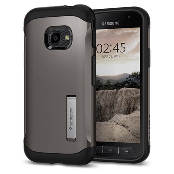Husa de protectie Spigen SGP Slim Armour, pentru Samsung Galaxy Xcover 4, Gri inchis Husa de protectie Spigen SGP Slim Armour, pentru Samsung Galaxy Xcover 4, Gri inchis