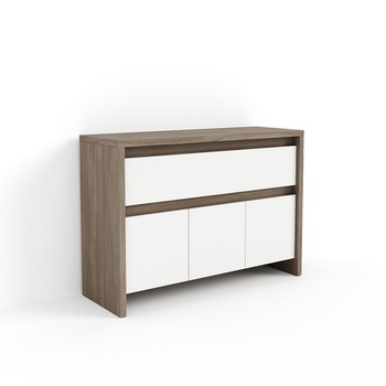 Comoda Tv Terra - Pal Melaminat 16 - 32 mm Stejar urban cafeniu/Alb Mat Comoda Tv Terra - Pal Melaminat 16 - 32 mm Stejar urban cafeniu/Alb Mat