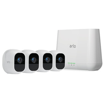 Kit supraveghere video Wireless Netgear Arlo Pro 2 Wi-Fi VMS4430P cu unitate centrala si patru camere HD de interior si exterior Kit supraveghere video Wireless Netgear Arlo Pro 2 Wi-Fi VMS4430P cu unitate centrala si patru camere HD de interior si exterior