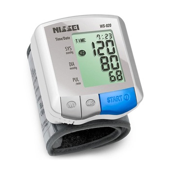 Tensiometru electronic de incheietura Nissei WS-820, afisaj LCD, memorare 2 x 30 de valori, alb Tensiometru electronic de incheietura Nissei WS-820, afisaj LCD, memorare 2 x 30 de valori, alb
