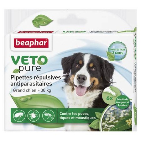 Solutie antiparazitara pentru caini, Bephar, Talie mare, Pipeta, 3 bucati