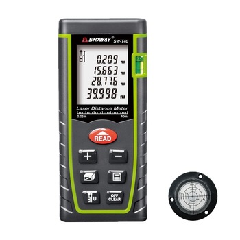 Telemetru laser profesional 40 m, SNDWAY, seria T, precizie +/- 2mm, protectie IP54 (ploaie si praf), boloboc, placa reflectoare, Nivela circulara cu bula Telemetru laser profesional 40 m, SNDWAY, seria T, precizie +/- 2mm, protectie IP54 (ploaie si praf), boloboc, placa reflectoare, Nivela circulara cu bula