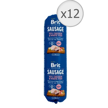 Hrana pentru caini Brit, Salam, Pui si Peste alb, 12x800g Hrana pentru caini Brit, Salam, Pui si Peste alb, 12x800g