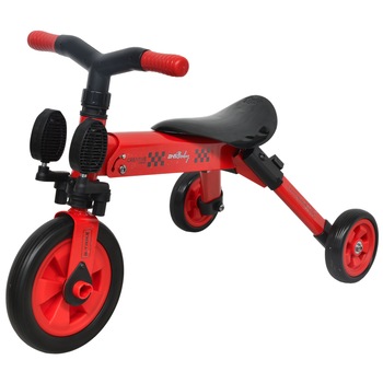 Tricicleta DHS 2 in 1 B-Trike, Rosu Tricicleta DHS 2 in 1 B-Trike, Rosu