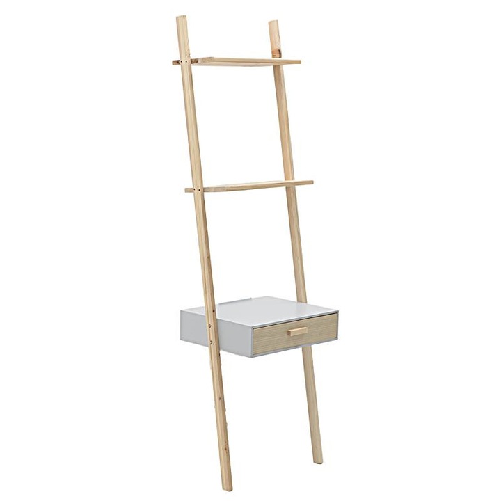 Raft din lemn Ladder, Gri, natur