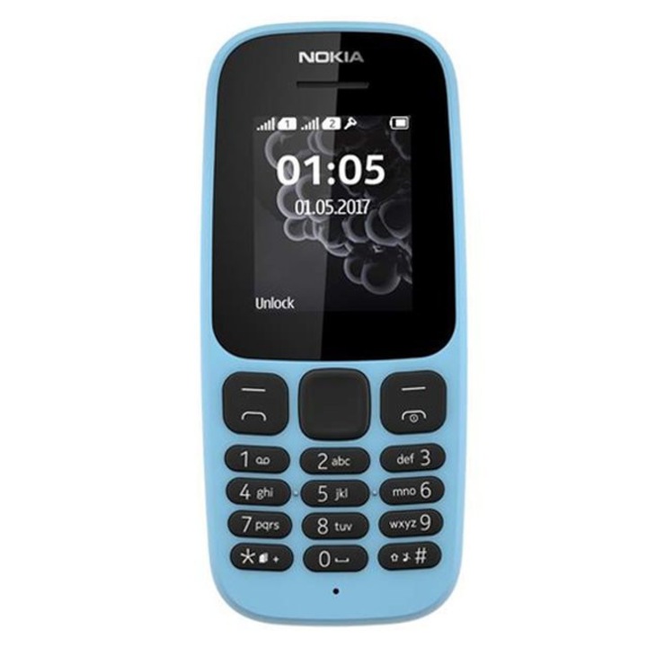 Telefon mobil, Nokia, 105 (2017) Dual SIM, Albastru