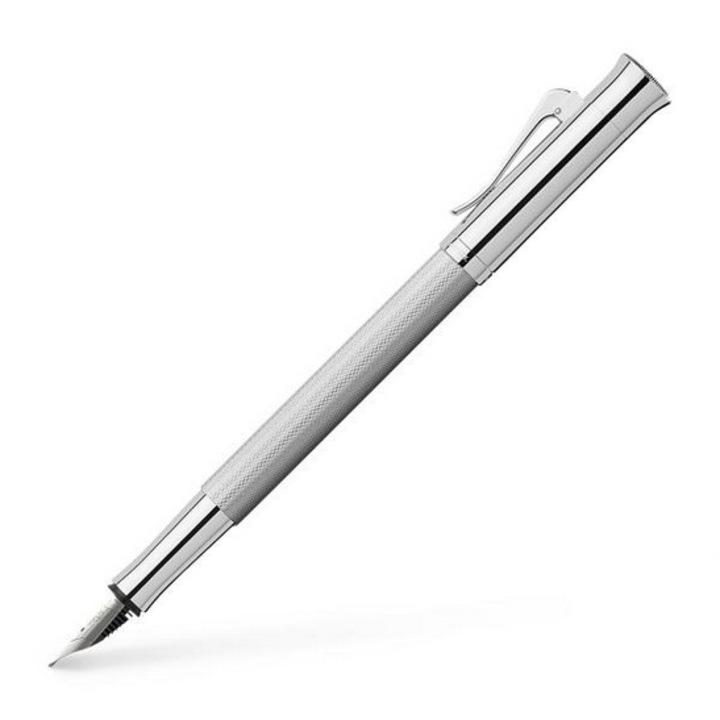 Graf Von Faber-Castell Guilloche ródium töltőtoll F heggyel
