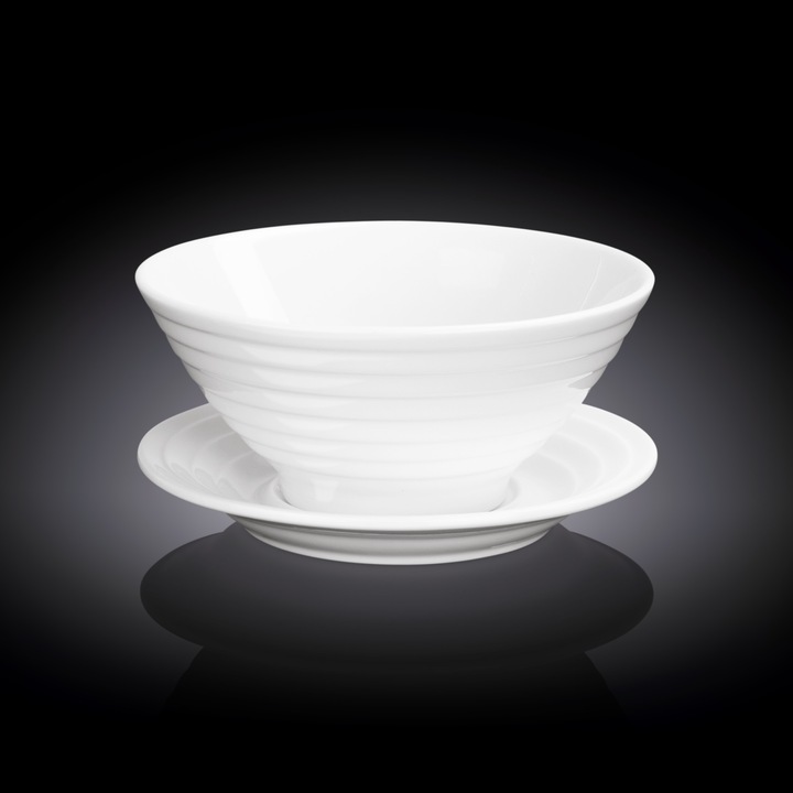Wilmax England Étkezőtál szett, tányérral, porcelán, 545 ml