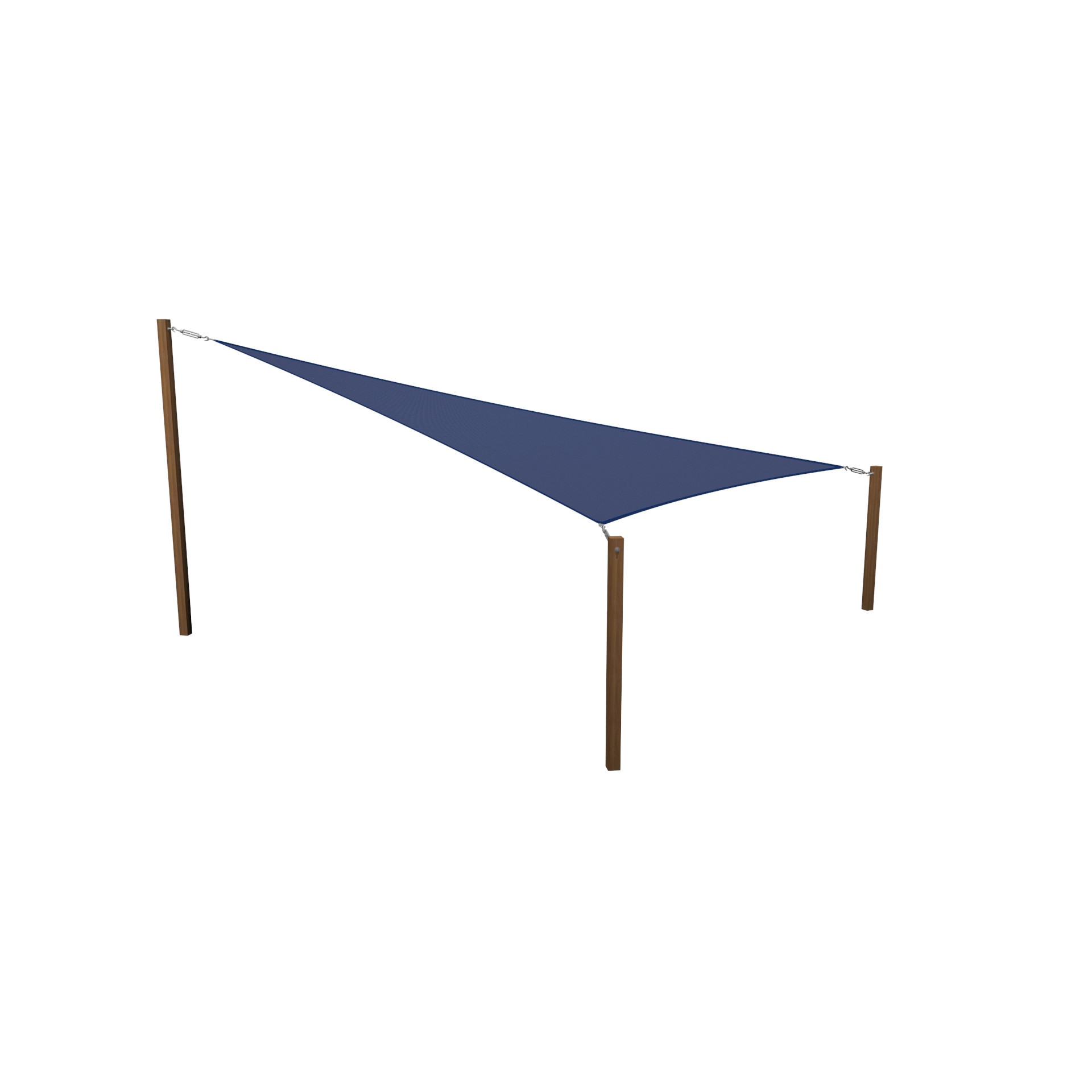 Prelata soare / vela umbrire triunghiulara 7 x 7 x 7 m, 280gsm, negru, permeabila