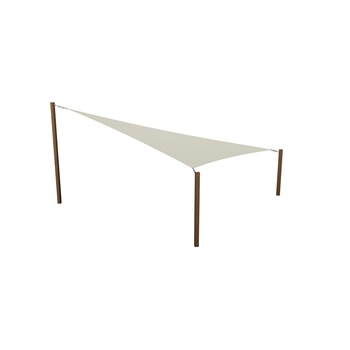 Prelata soare / vela umbrire triunghiulara 3 x 4 x 5m, 280gsm, crem, permeabila, triunghi dreptunghic Prelata soare / vela umbrire triunghiulara 3 x 4 x 5m, 280gsm, crem, permeabila, triunghi dreptunghic