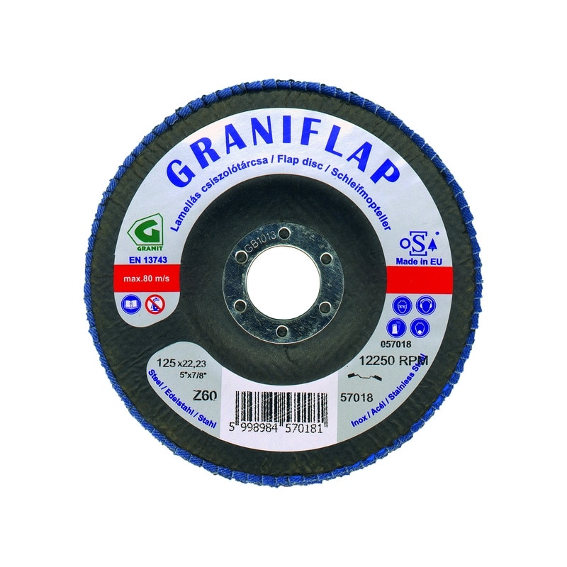 Disc lamelar Graniflip cu granule din zirconiu 125x22,23; Z40