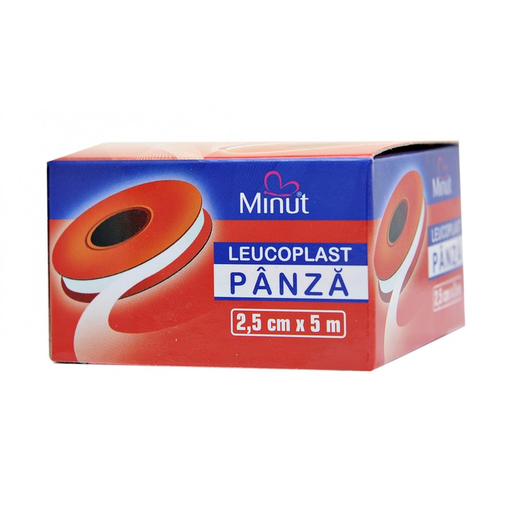 Leucoplast panza Minut 2.5 cm x 1 m