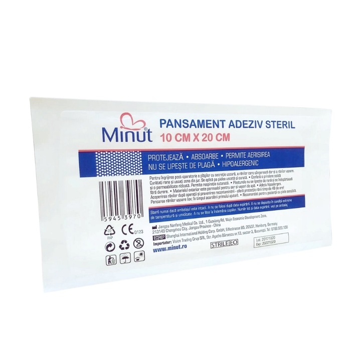 Pansament adeziv steril Minut 10 cm x 20 cm